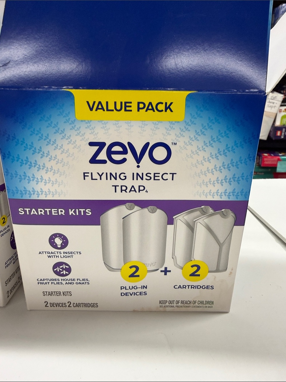 NEW Zevo Flying Insect Trap Starter Kit - Set of 2